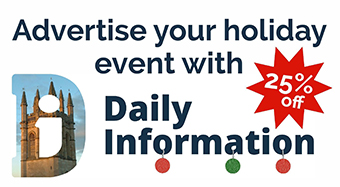 Advertise your holiday event with Daily Information